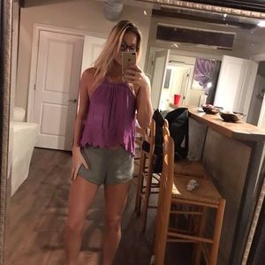 purple halter top
